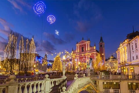 Ljubljana Kerstmarkt Privérondleiding met gids