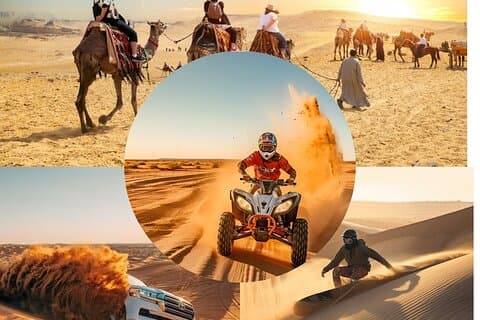 Doha Desert Safari Quadbike Dune Bashing Camel Ride Island Sea