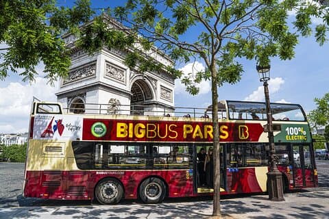 Tour Hop-On Hop-Off del Big Bus di Parigi con crociera fluviale opzionale