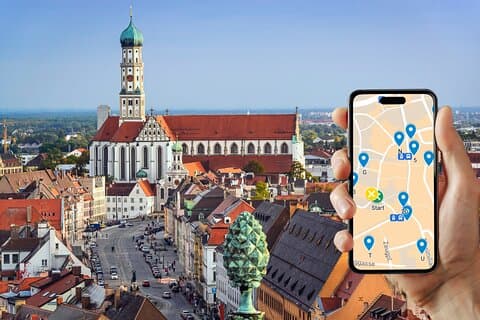 Self-guided scavenger hunt and city game in Augsburg
