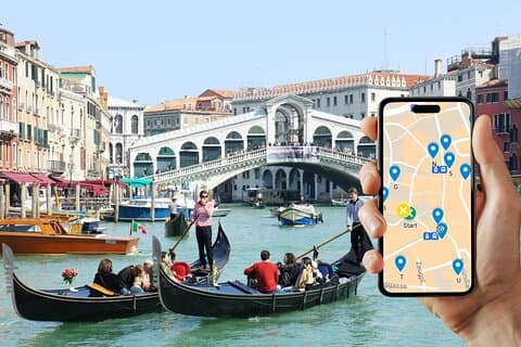 Självguidad rensningsjakt och stadsrally i Venedig