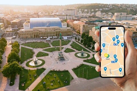 Self-guided scavenger hunt and city game in Stuttgart