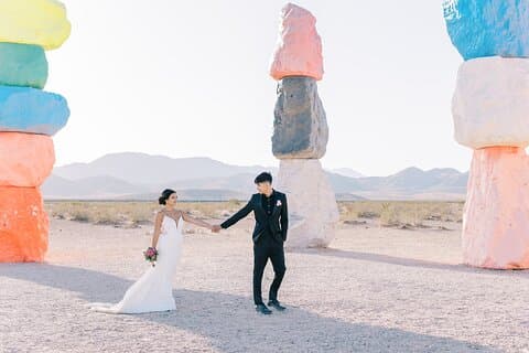 Casamento em Francês em 7 Magic Mountains