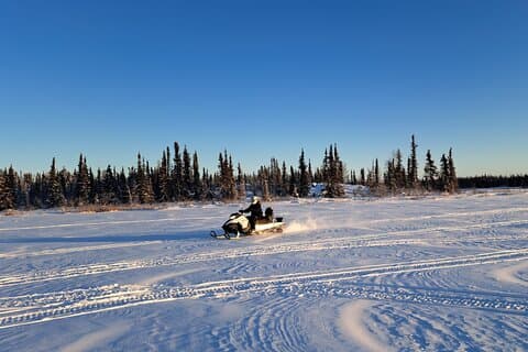 Snowmobile Adventure for Beginners in Yellowknife