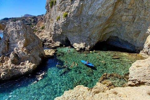 Rhodos SUP eventyr med snorkling og havhuler