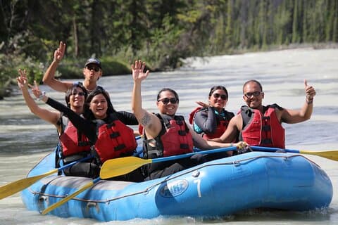 Rafting on Athabasca River Mile 5 in Jasper