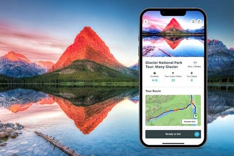 Visite audio libre de nombreux glaciers dans le parc national des Glaciers