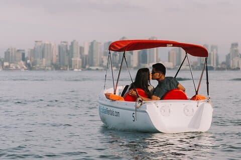 Pedal Boat rental in hidden part of San Diego Bay! Family fun