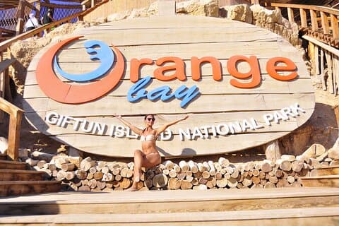 Excursion en mer de plongée avec tuba sur l'île d'Orange Bay, avec déjeuner à Hurghada