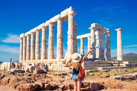 Excursão privada ao pôr do sol em Cape Sounion, Templo de Poseidon e Atenas Riviera