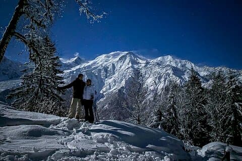 Tour privato di Chamonix con le ciaspole sotto le stelle