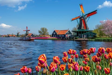 Privat transfer fra Amsterdam til Kinderdijk, 2h Stopp i Gouda