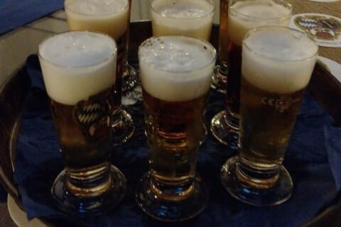 Biersommelierpresentatie in het Oktoberfestmuseum van München