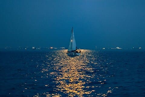 Night Navigation Under the Full Moon in Sotogrande 2.5 Hours