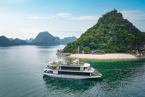 Hercules 5 - Sterrendagcruise naar HaLong Bay met jacuzzi en lunch