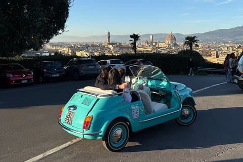 Excursão panorâmica de Florença em um Fiat 500 Cabrio + Picnic elétrico