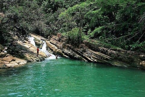 2 Tours in 1 Day: Rainforest Waterslides & Beach Tour w/Transport