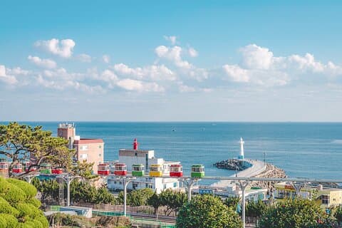 Tophoogtepunten aan de kust van Busan met Gamcheon Village & Sky Capsule