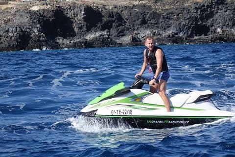 2 personer "Turbo Jet Ski" tur på Tenerife med Pick up (1 Jet Ski)