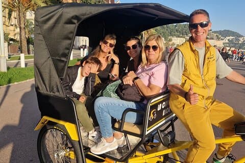 tur i nice med elektrisk taxacykel for 4 personer