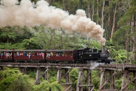 Puffing Billy stoomtrein ervaring