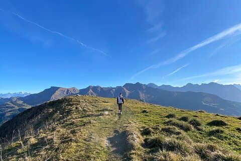Caminata individual por los Alpes suizos con un alpinista local