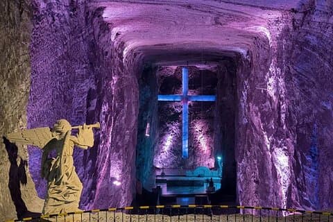 Cathédrale de sel de Zipaquira avec billets de guide et déjeuner typique