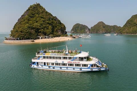 Beste Halong Bay Cruise utforske huler, øy, svømming, kajakk