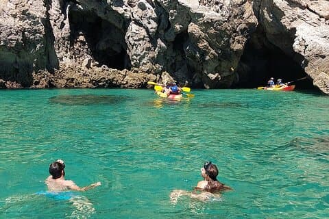 Arrábida Wild beaches and caves all day with snorkeling