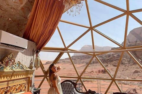 Visita guiada privada de 2 días Wadi Rum Todo Incluido