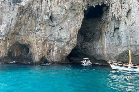 Capri Deluxe/First to Blue Grotto/från Sorrento Positano & Amalfi