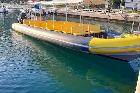 Tropea dinghy tour sunset Capo Vaticano aperitif snorkeling