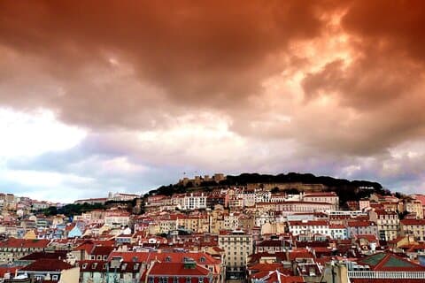 Lissabon Castel Sao Jorge Hop over linjen Billetter med lydguide