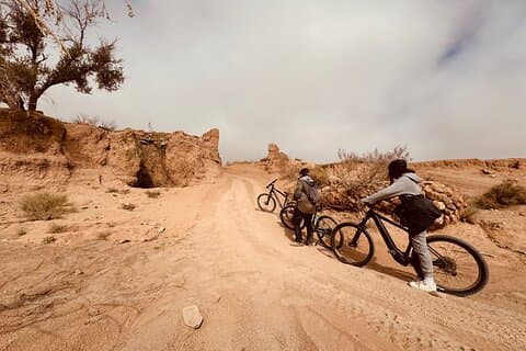 Elektrisk mountainbike-udflugt i Agafay-ørkenen og middag