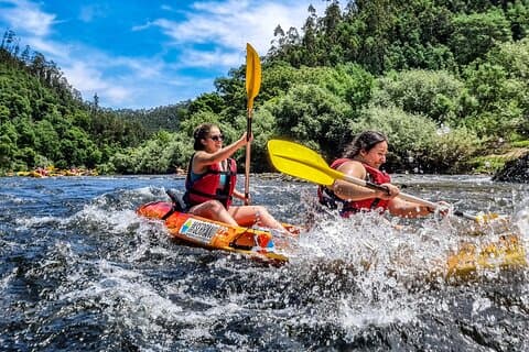 Canoeing on the Mondego River