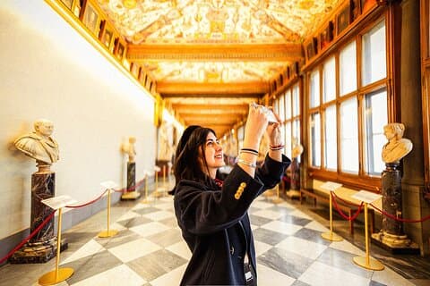 Uffizi Gallery Reserveret entré med flersproget audioguide