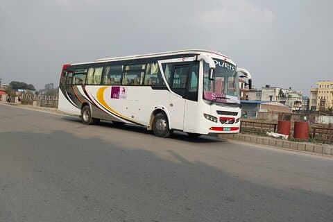 Katmandu til Pokhara by Sofa Seat Tourist Bus with Hotel Pickup