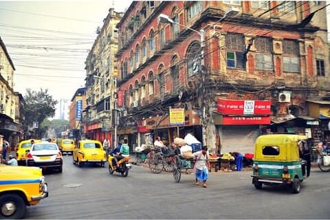 Confluência das culturas de Bow Barracks a Burrabazar Kolkata