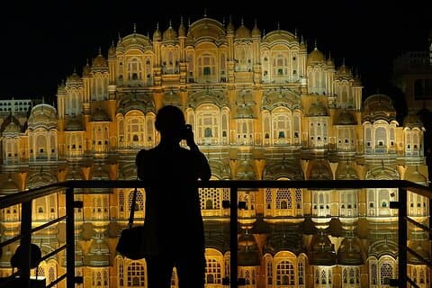 Jaipur av natt tur med Nahargarh Fort utsikt