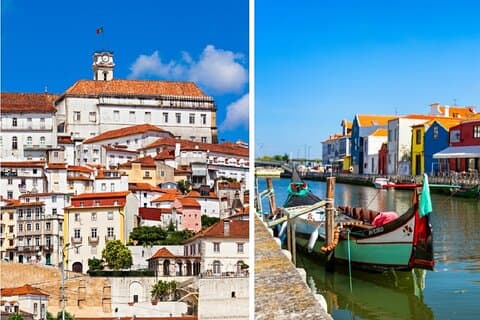 Aveiro, Costa Nova och Coimbra privat tur från Porto