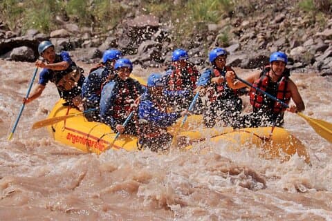 Abenteuertag in Potrerillos, Rafting, Baldachin oder Trekking
