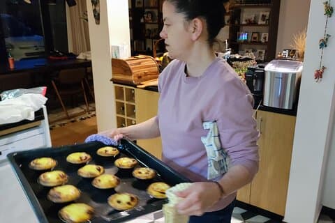 Pastell de Nata på terrassen