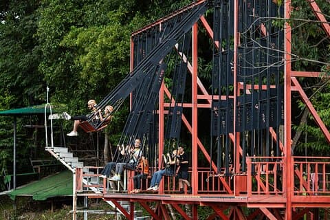 Chiang Mai Excitant Jungle Zipline Giant Swing et Luge Kart