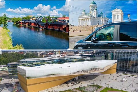 Tour privato unico Helsinki e Porvoo in auto Lux con guida