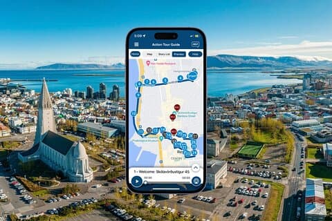 Islândia Reykjavik Passeio de áudio autoguiado a pé