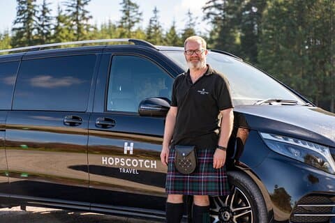 Luksus privat transport mellom Edinburgh og Glasgow