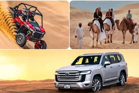 Desert Safari with Quad Bike Camel ride ,SandBoarding ,InlandSea