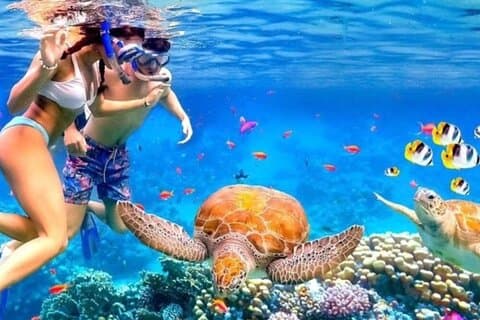 Bali Blue Lagoon Snorkeling e Rafting in acque bianche con trasferimento