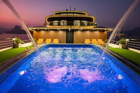 New Doria Cruise 2 dager 1 natt utforske Lan Ha Bay med transfer