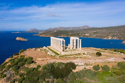 Temple of Poseidon, privat segelbåt och Temple Besök erfarenhet
